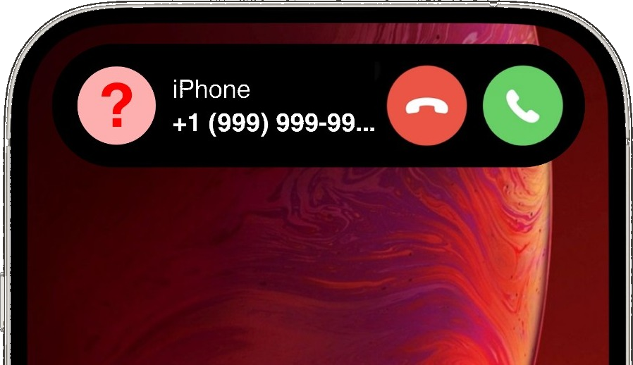 WarnCall identifying an unknown incoming call